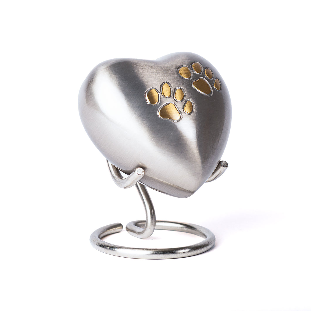 Silver (Pewter) Love Heart Urn