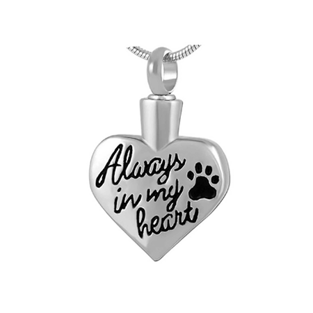 Always In My Heart Pendant (Paw) Stainless Steel