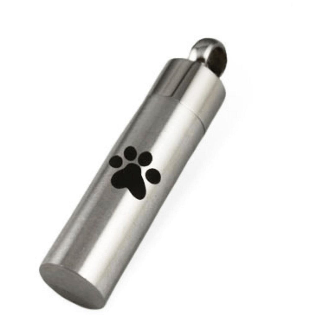 Paw Print Cylinder Stainless Steel